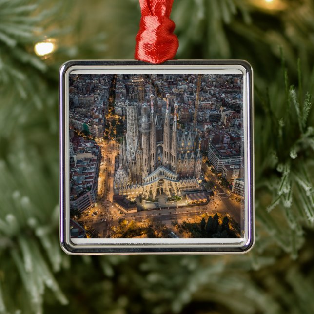 Ornamento De Metal Monumentos | La Sagrada Familia (Árvore)