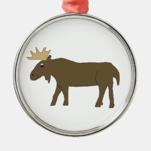 Ornamento De Metal Moose Ornament