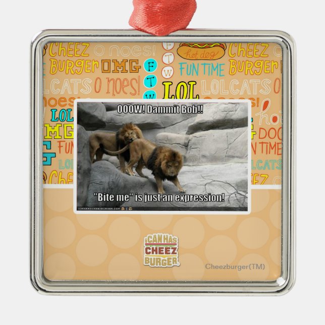 Ornamento De Metal Morda-me é apenas uma expressão! (Frente)