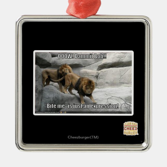 Ornamento De Metal Morda-me é apenas uma expressão! (Frente)