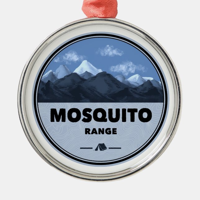 Ornamento De Metal Mosquito Range Colorado Camping (Frente)
