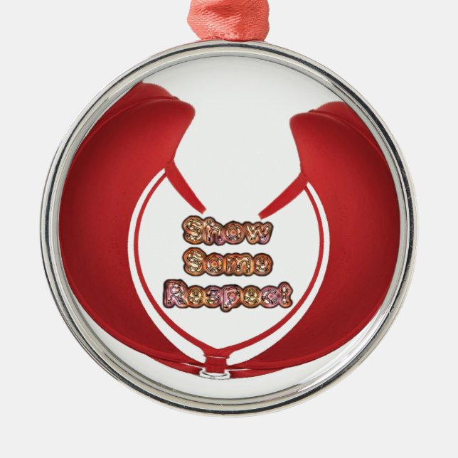 Ornamento De Metal Mostrar alguma respeito à Impressão de arte (Frente)