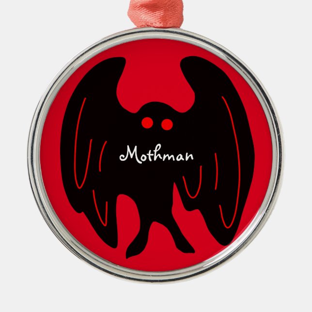 Ornamento De Metal Mothman Christmas (Frente)