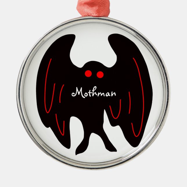 Ornamento De Metal Mothman Christmas (Frente)