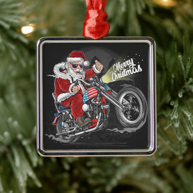 Ornamento De Metal Moto Natal (Árvore)