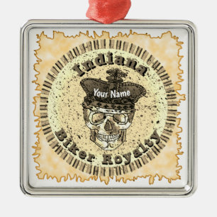 Ornamento De Metal Motociclista de Indiana