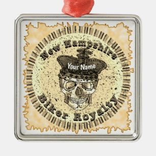 Ornamento De Metal Motociclista de New Hampshire 