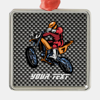 Ornamento De Metal Motocross da fibra do carbono do falso