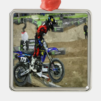 Ornamento De Metal Motocross Racing