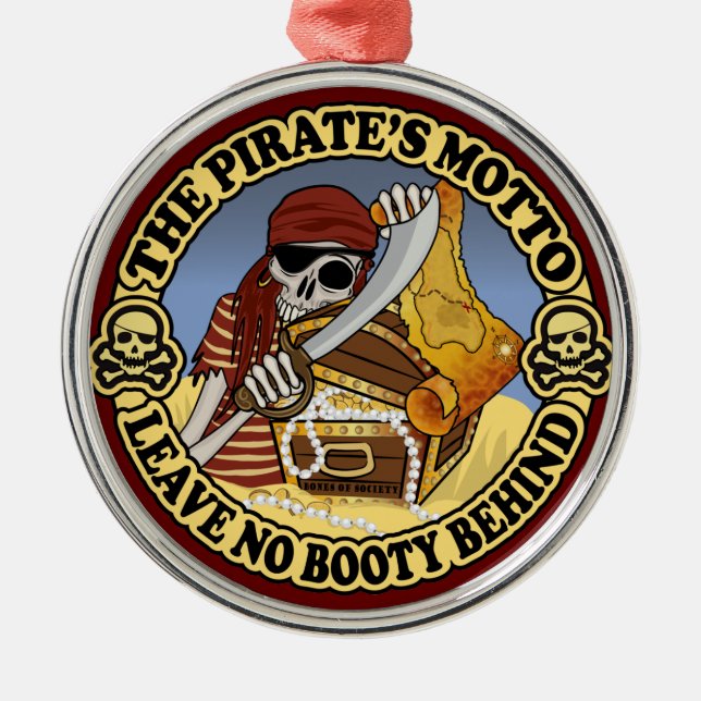 Ornamento De Metal Motto Pirate (Frente)
