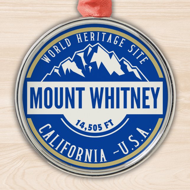 Ornamento De Metal Mount Whitney: A Crown of California’s Sierra Neva (Criador carregado)