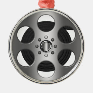 Ornamento De Metal Movie Reel