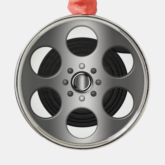 Ornamento De Metal Movie Reel (Frente)
