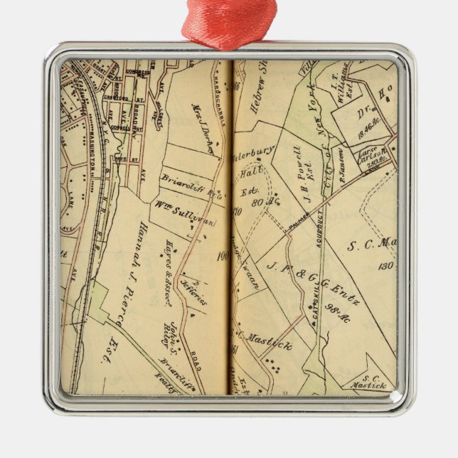 Ornamento De Metal Mt. Agradável, New York 3 (Frente)