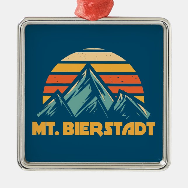 Ornamento De Metal Mt. Bierstadt Colorado Retro Turquoise (Frente)