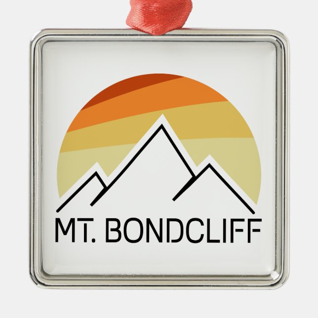 Ornamento De Metal Mt. Bondcliff New Hampshire Retro (Frente)