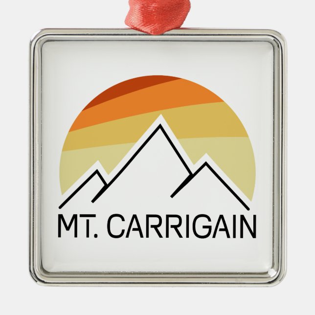 Ornamento De Metal Mt. Carrigain New Hampshire Retro (Frente)