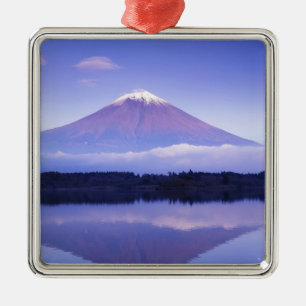 Ornamento De Metal Mt. Fuji com Nuvem Lenticular, Lago Motosu,