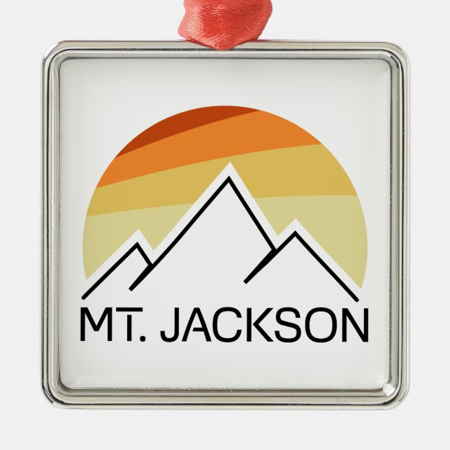 Ornamento De Metal Mt. Jackson New Hampshire Retro (Frente)