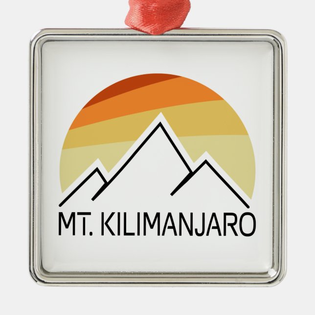 Ornamento De Metal Mt. Kilimanjaro Retro (Frente)