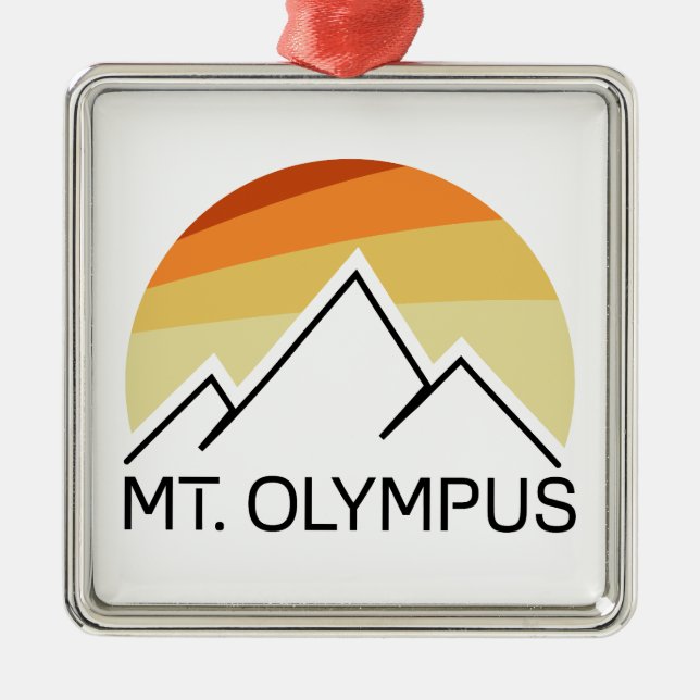 Ornamento De Metal Mt. Olympus Washington Retro (Frente)