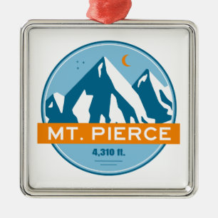 Ornamento De Metal Mt. Pierce New Hampshire Stars Moon
