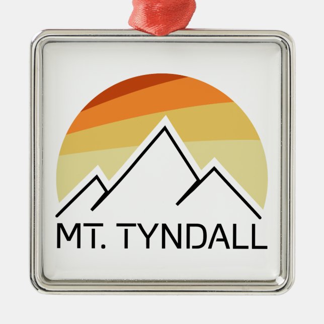 Ornamento De Metal Mt. Tyndall California Retro (Frente)