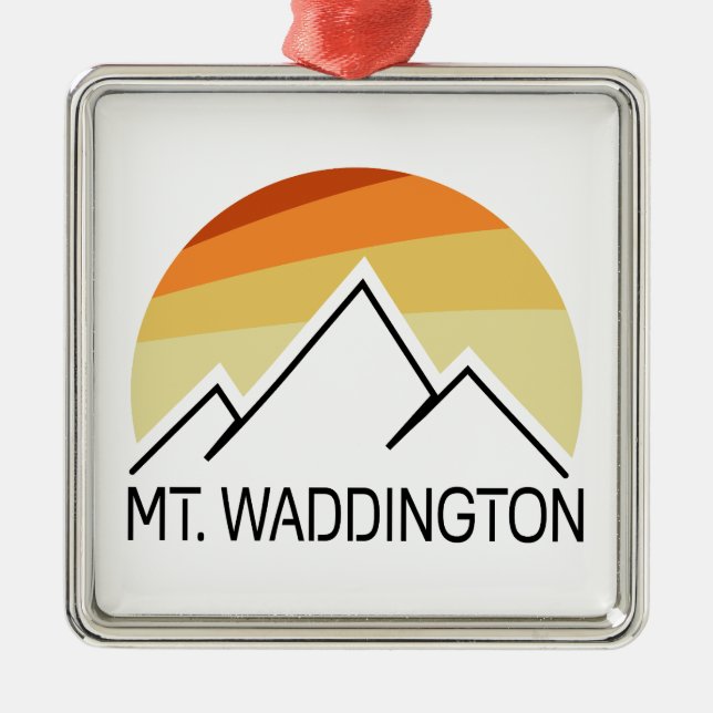 Ornamento De Metal Mt. Waddington British Columbia Retro (Frente)