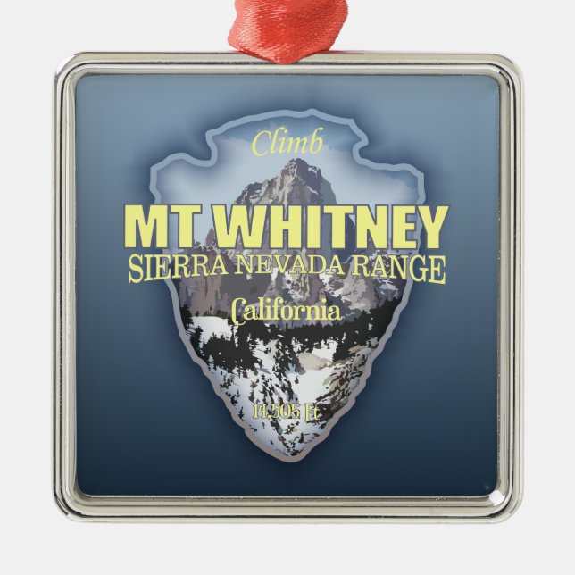 Ornamento De Metal Mt Whitney (arrowhead) (Frente)