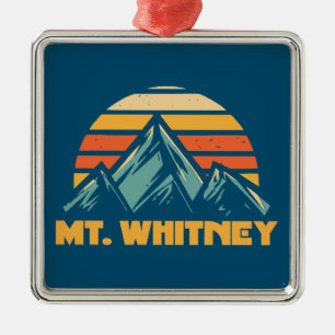 Ornamento De Metal Mt. Whitney Califórnia Turquesa Retro