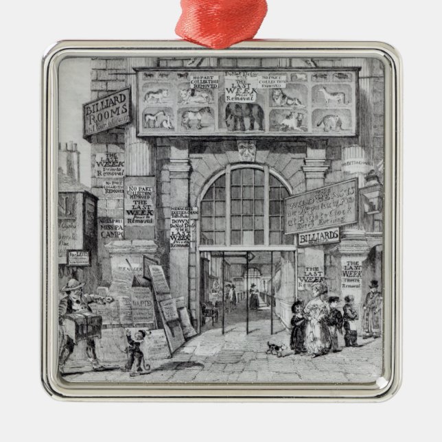 Ornamento De Metal Mudança de Exeter que mostra a entrada (Frente)