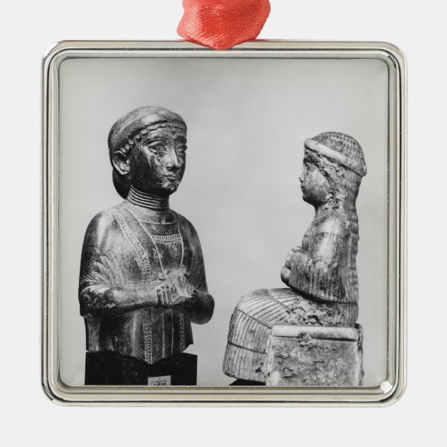 Ornamento De Metal Mulher com o xaile (Frente)