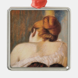 Ornamento De Metal Mulher em um Corset (por Federico Zandomeneghi)