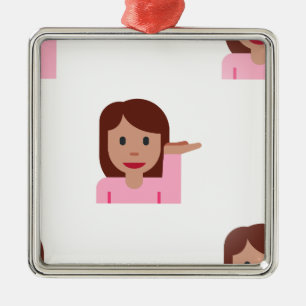 Ornamento De Metal mulher emoji