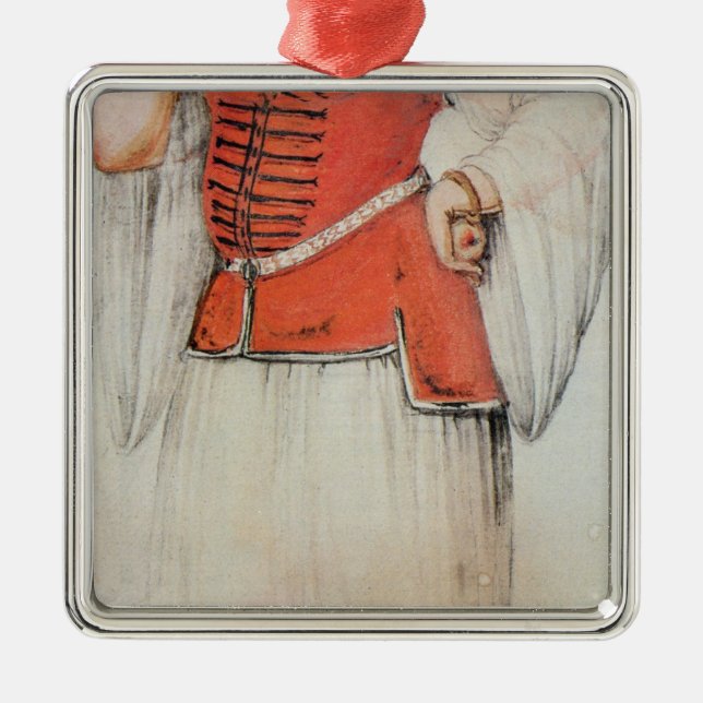 Ornamento De Metal Mulher grega ou turca (Frente)