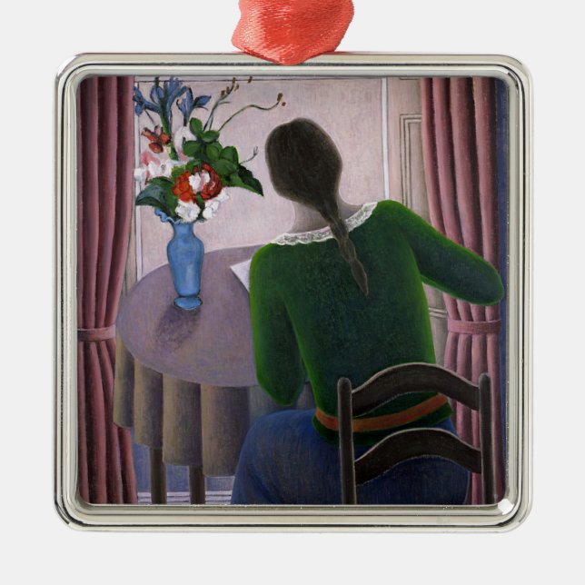 Ornamento De Metal Mulher na janela 1998 (Frente)