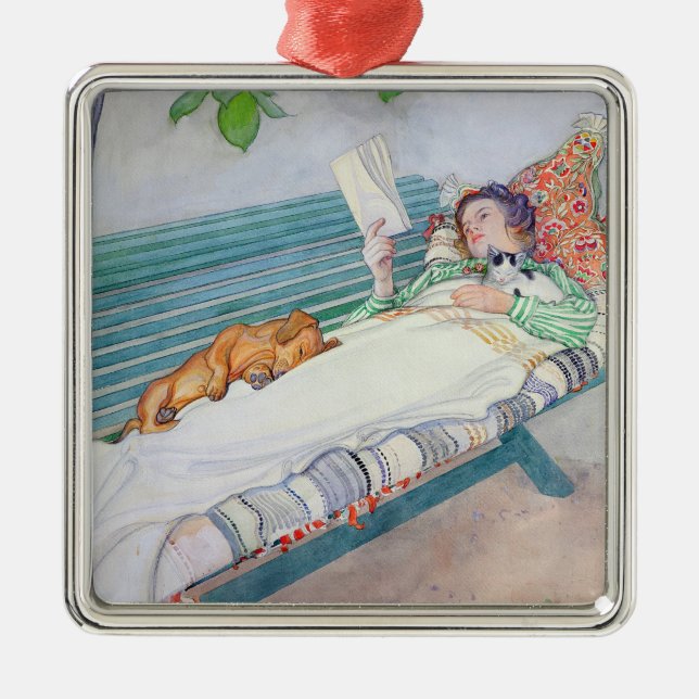 Ornamento De Metal Mulher que encontra-se em um banco, 1913 (Frente)