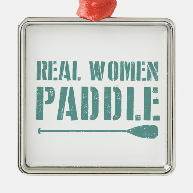 Ornamento De Metal Mulher Real Paddle (Frente)