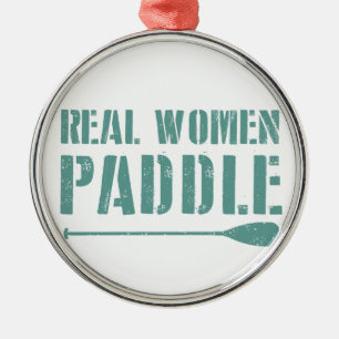 Ornamento De Metal Mulher Real Paddle
