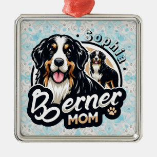 Ornamento De Metal Mulheres Berner Mãe - Cachorro das Montanhas Berne