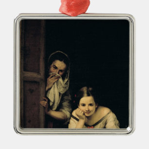 Ornamento De Metal Mulheres de Galiza na janela, 1670