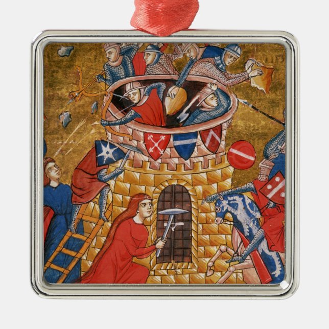 Ornamento De Metal Mulheres de Scythian que besieging seus inimigos (Frente)