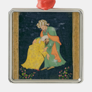 Ornamento De Metal Mulllah que curva-se para baixo a um homem no