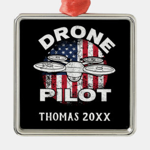 Ornamento De Metal Multirotor quadcópico personalizado de piloto de 
