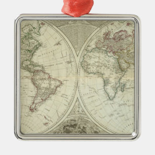 Ornamento De Metal Mundo composto ou globo terraqueous