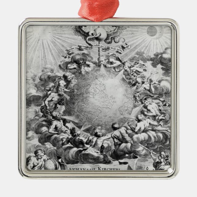 Ornamento De Metal Mundus Subterraneus por Athanasius Kircher (Frente)