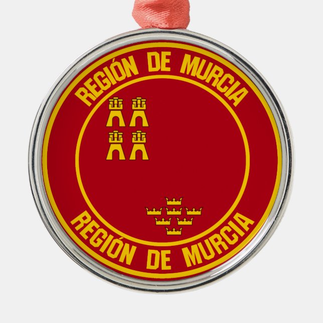Ornamento De Metal Murcia Round Emblem (Frente)
