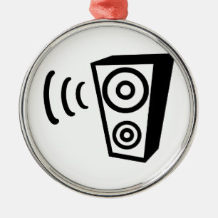 Ornamento De Metal Música da batida do auto-falante