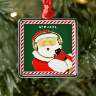 Ornamento De Metal Música Hip Hop Natal