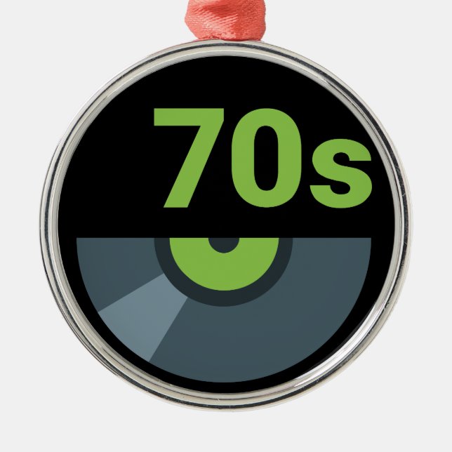 Ornamento De Metal Música Rock Record dos anos 70 (Frente)